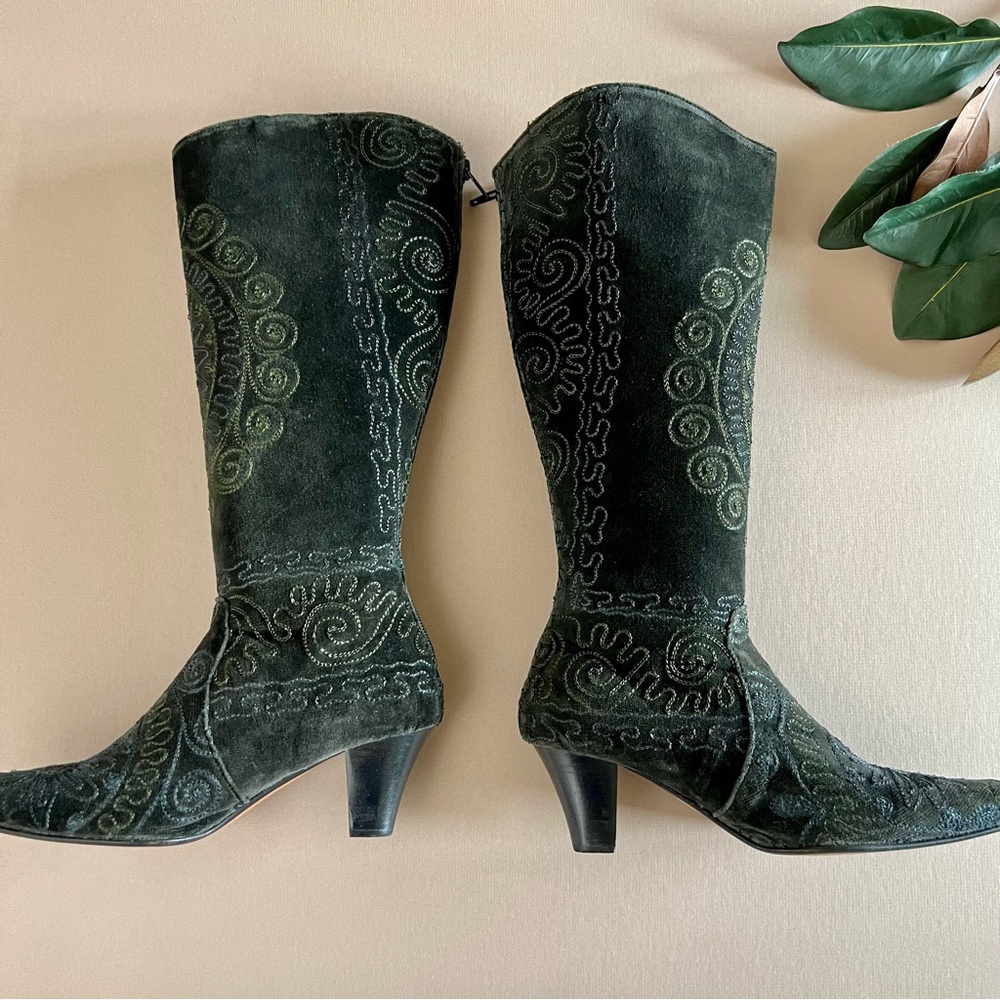 Artemis Design Co. Embroidered Heeled Boots - Picture 6 of 15
